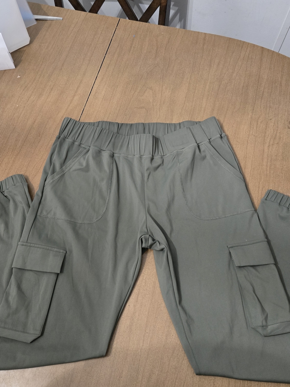ZYIA Olive Green Cargo Leggings - Picture 3 of 15